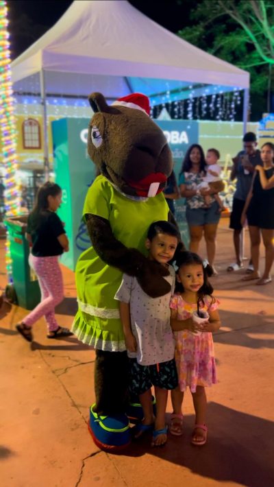 Festa na ‘Cidade do Natal’ tem água tratada e geladinha com bebedouro da Águas Guariroba